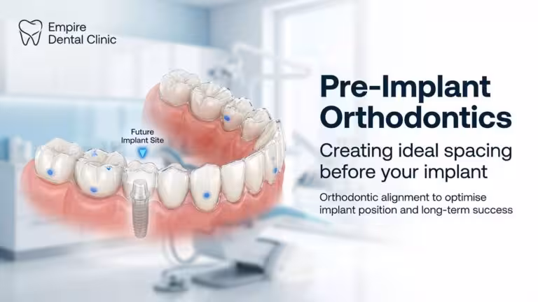 Pre-implant orthodontics (spacing/alignment)